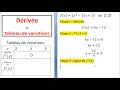 Dérivée Pour Construire Tableau De Variations Dérivée Pour Construire Tableau De Variations