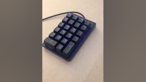 Number Pad,Rottay Mechanical Numeric Keypad USB Wired Blue LED backlit Numpad 22 key Number Pad   Bl