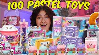 UNBOXING 100 *PASTEL MYSTERY* TOYS!! *RARE FINDS*