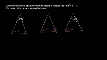 Como são os ângulos de um triângulo isósceles?