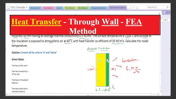 FEA Exam - Heat Transfer Wall - 1D Bar Element - Easy Steps