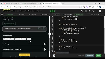 Alternate positive and negative numbers || Practice GeeksforGeeks | POTD 13/09/24