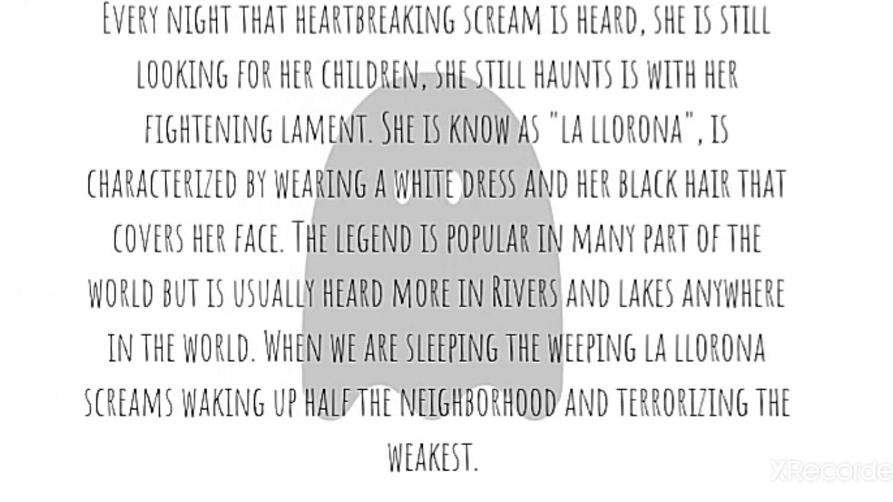 La Leyenda De La Llorona En Ingles Escrita mortho