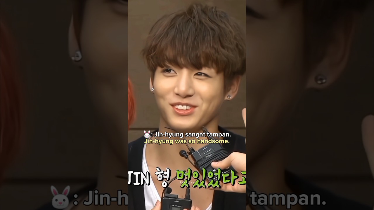 The members admire Jin because of his handsomeness in MV Fire 