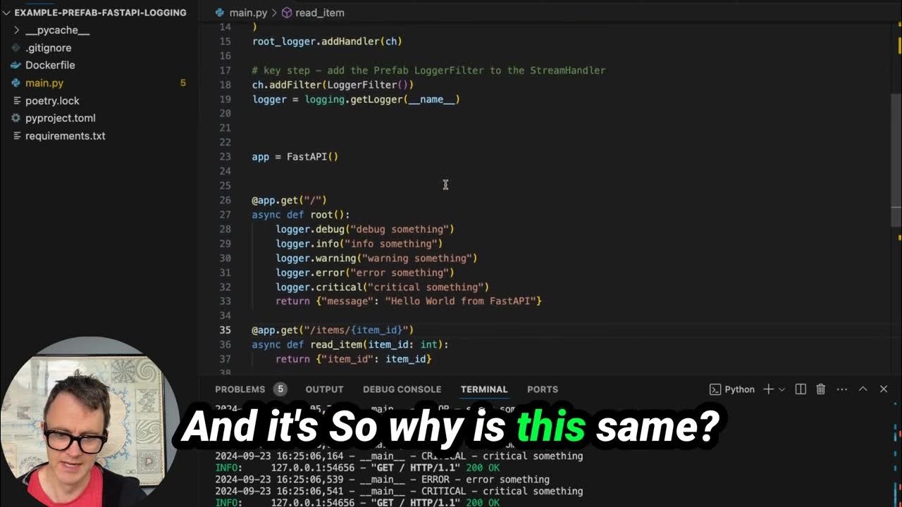 Change Log Levels in python/FastAPI without restarting - YouTube
