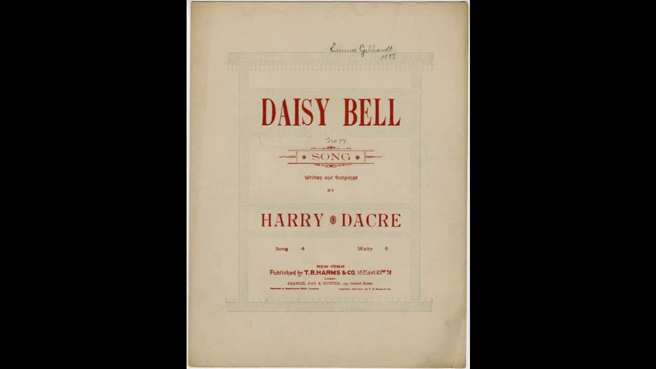 その他 DAISY BELL Daisy Bell - YouTube
