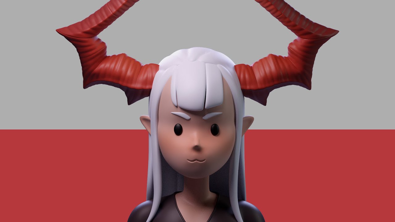 3D Sculpting a Horned Girl 😈