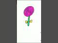 Lollipop candy drawing #shorts#trending #viral #satisfying#creative#ytshorts #art#candy#shortsfeed