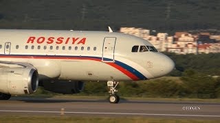 Геленджик. Взлет Airbus A319 Россия