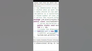 How to create a two Dimensional Array in Java