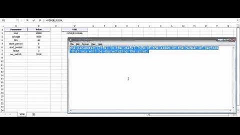 Excel VDB Function - How to use VDB Function