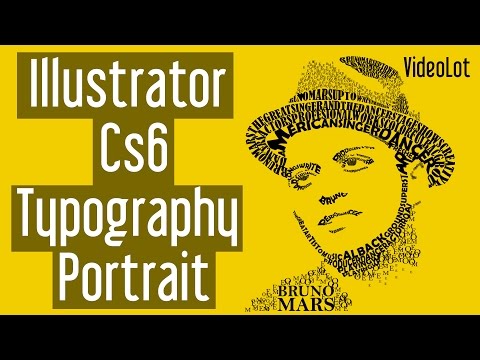 Adobe Illustrator Cs | Typography Portrait | Bruno Mars