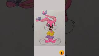 How to draw Babs Bunny | Easy drawing for kids #shorts#drawing#bunny#cartoon#viralvideo#babsbunny