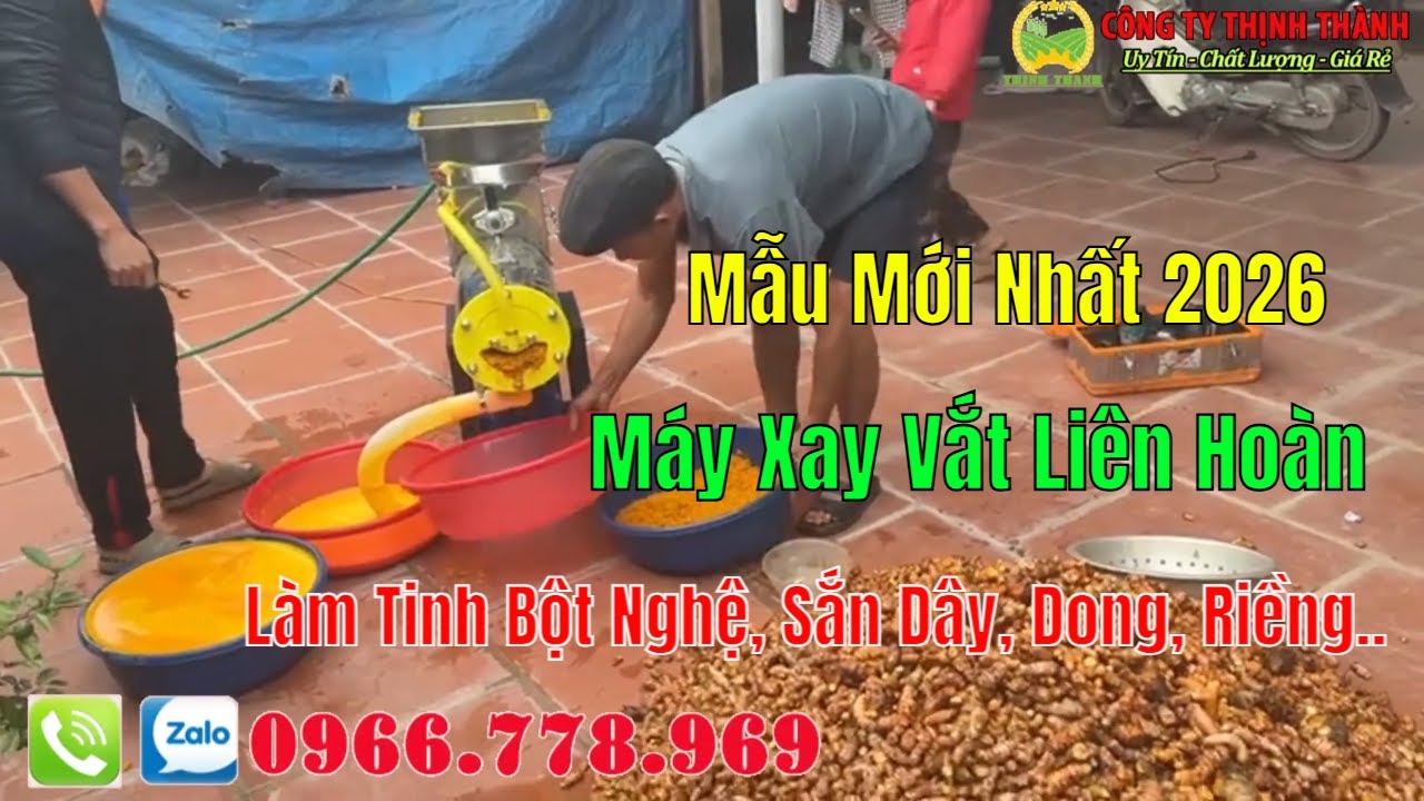 Cập Nhật Giá Bán Máy Xay Vắt Tinh Bột Nghệ Sắn Dây Liên Hoàn Mới Nhất Tháng 1 Năm 2026