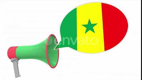 Loudspeaker and Flag of Senegal on the Speech Bubble | Motion Graphics - Envato elements
