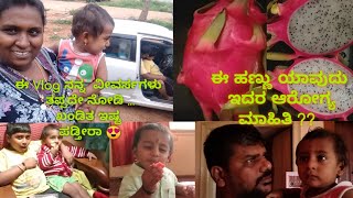 Vlog with information । Dragon fruit । Kannada vlog । Baby routine
