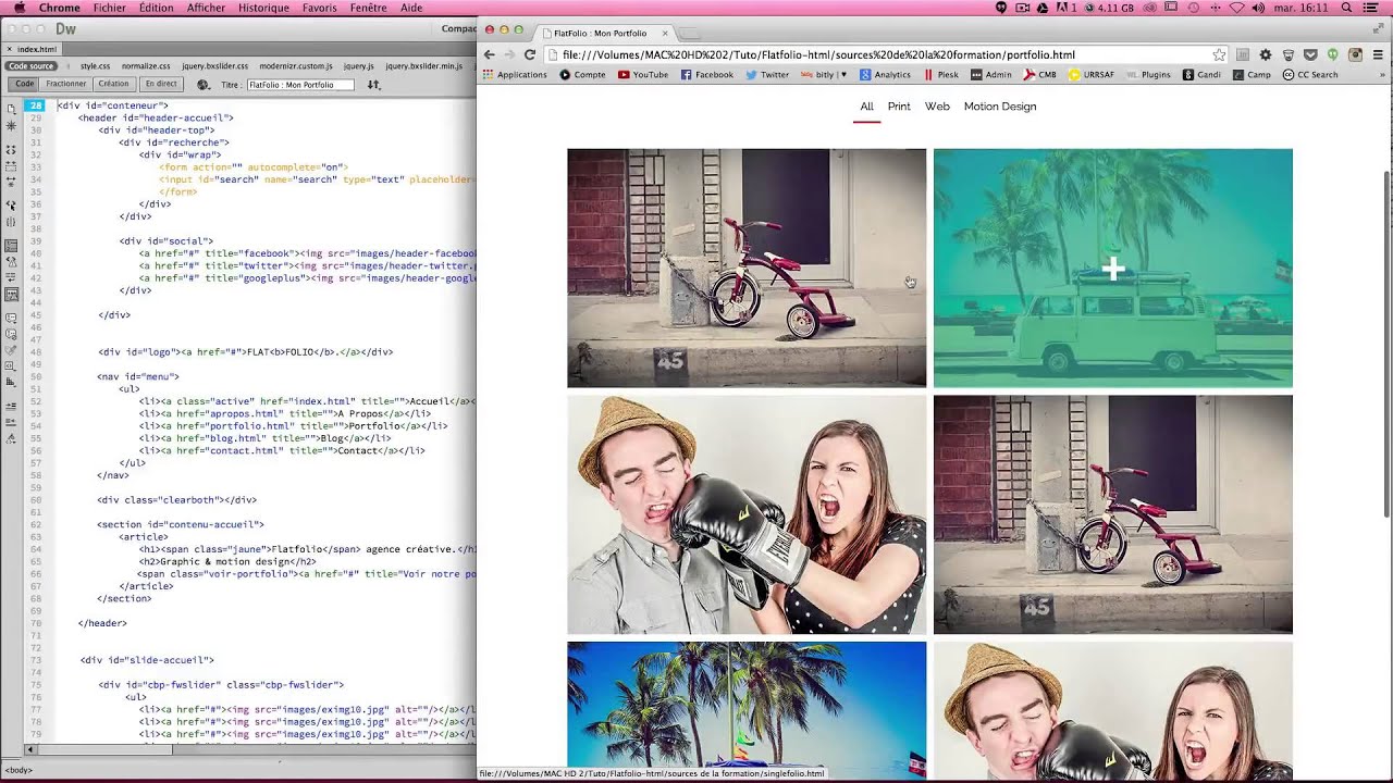 Pack Web   Créer et développer un site Web portfolio de A à Z avec Photoshop Dreamweaver Wordpress