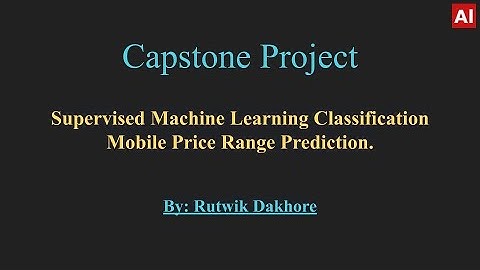 Supervised Machine Learning Classification on Mobile Price Range Prediction.