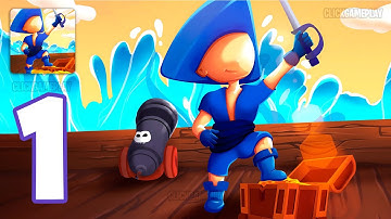 Captains Idle Gameplay Walkthrough Part 1 - Tutorial Upgrade Pirates Raft (Android,iOS)