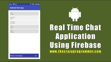 Android Real Time Chat Application Using Firebase (Demo)