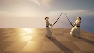Unreal Engine 5 Cloth and ponytail physic for my Samurai game.