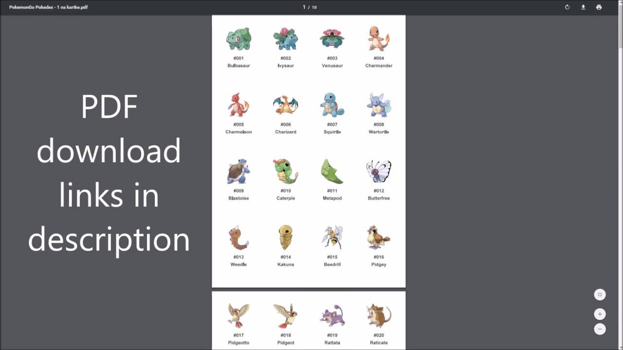 list of all pokemon pdf download