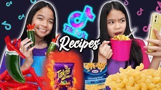 Testing VIRAL TIKTOK RECIPES (Jalapeno Cream Cheese Takis, Mac & Cheese Cup)