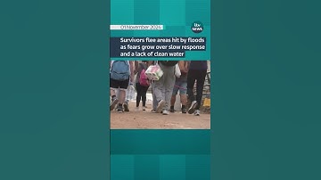 Survivors flee areas hit by floods as fears grow over slow response #shorts #itvnews