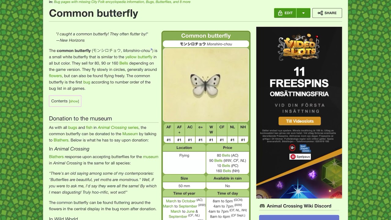 Blathers bug reviews pt 15 the common butterfly YouTube