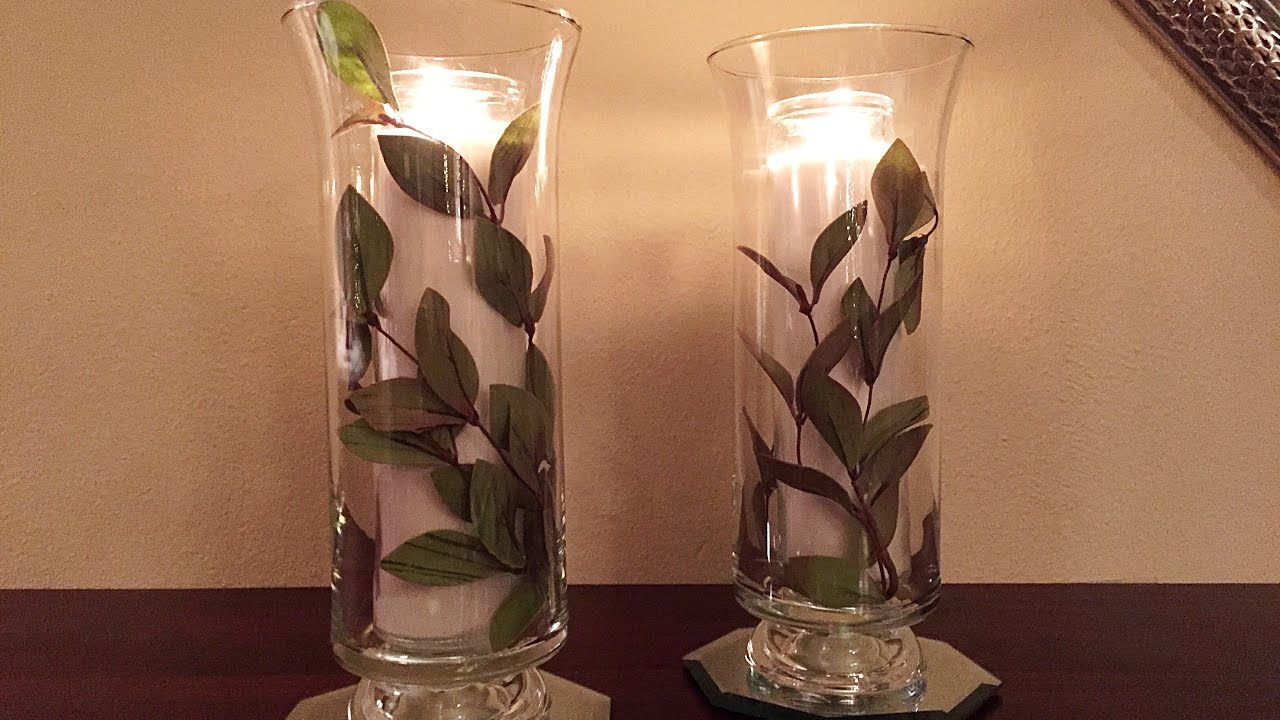 DIY Candle Hurricanes Using Items from the Dollar Tree Upscale Look