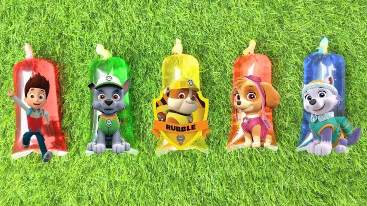 Mixing Paw Patrol Rainbow Surprise Rainbow Water Jelly 🌈 | Ryder, Chase, Marshall Satisfying ASMR