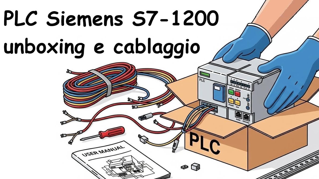 PLC Siemens S7-1200 unboxing e cablaggio
