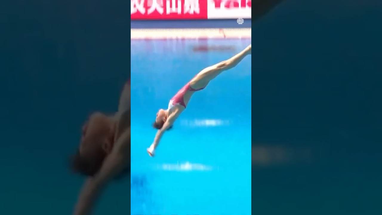 Slow Motion Of Chen Yuxi's Great Dive At World Championships 