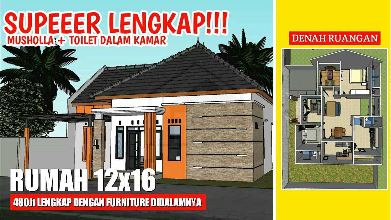 Rumah Ukuran 12x16 Rumah Besar Dan Mewah 3 Kamar Tidur YouTube