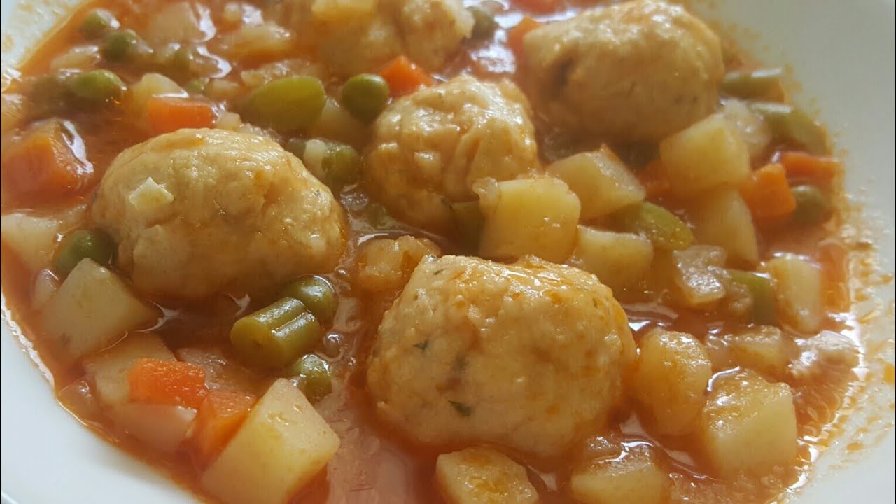 Albondigas de pollo a la jardinera en olla GM G