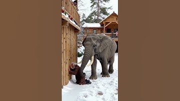 Elephant rescue people | AI Video