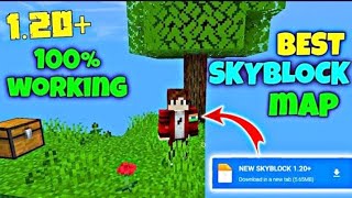 How to play skyblock ib  in minecraft pe 1.20 | minecraft 100 days skyblock screenshot 5