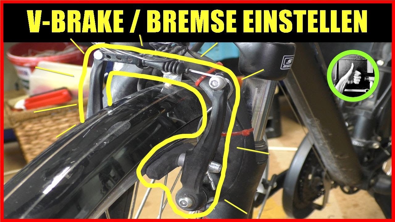 Fahrradbremse einstellen und nachziehen bei V-Brakes 🚲 