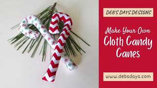 Cloth Candy Canes Sewing Tutorial : Easy DIY Christmas Decor Project Idea
