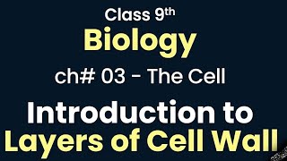 Class 9 Biology Chapter 3 | Introduction to Layers of Cell Wall | The Cell
