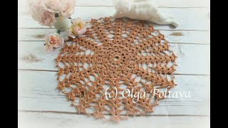 How to Crochet Simple Doily, Aunt Lydia's Cotton Thread Size 3, Crochet Video Tutorial screenshot 5