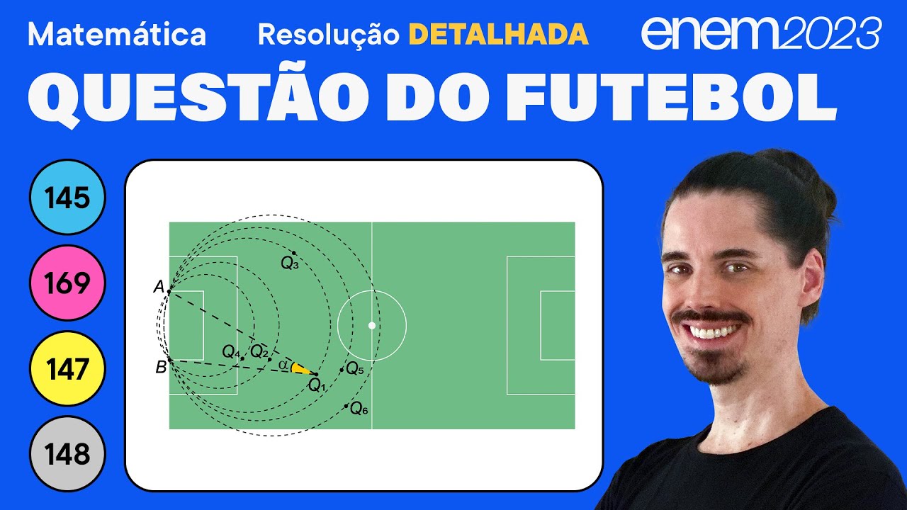 🔵 Questão do futebol: ENEM 2023 Matemática (Detalhada) - Circunferência e Círculo