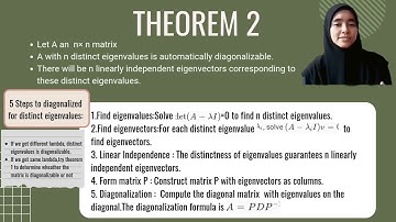 LINEAR ALGEBRA | 5.3 DIAGONALIZATION (Group 3) Step-by-step and Example