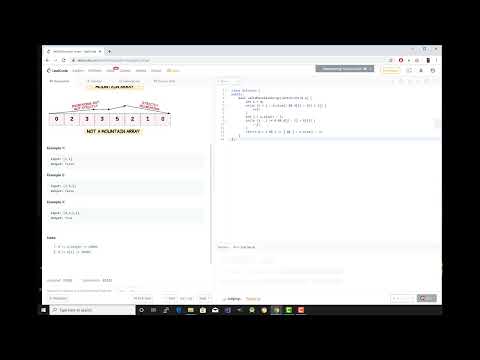 LeetCode Problem #941 Valid Mountain Array