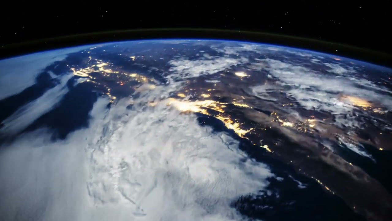 Earth Night Lights From Space  in 4K UHD