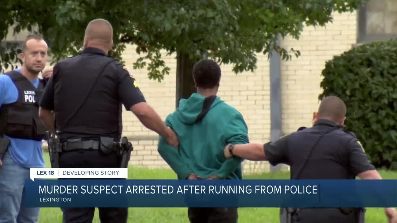 Murder suspect arrested after running from police - YouTube