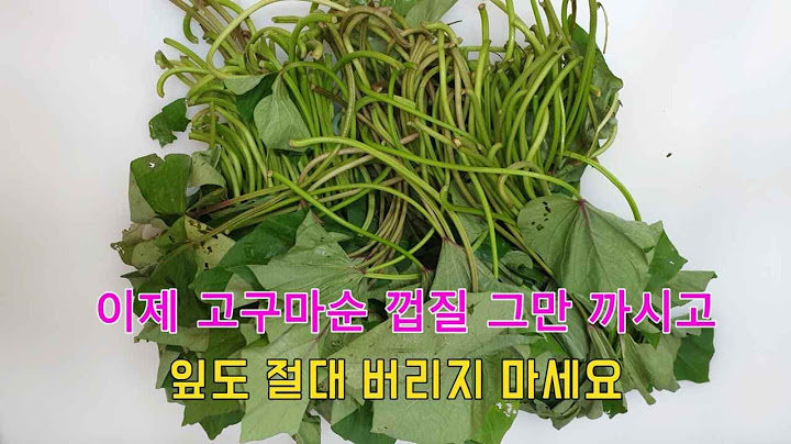 고구마순 껍질도 까지 말고 잎도 절대 버리지 마세요/땅을 치고 후회합니다