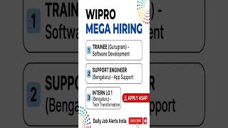 Wipro hiring freshers💥#wiprointerview #wipro #itjobs #bengalurujobs #gurugramjobs #freshersjobs #job