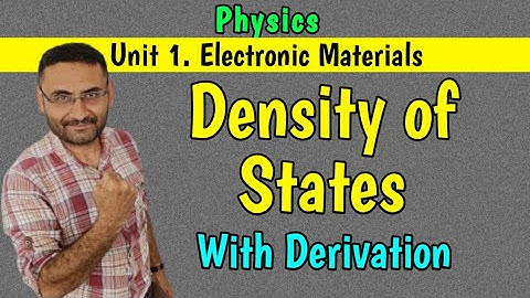 Density of States (with Derivation) Solid State Physics (PHYSICS) BTech 1st year | in हिन्दी