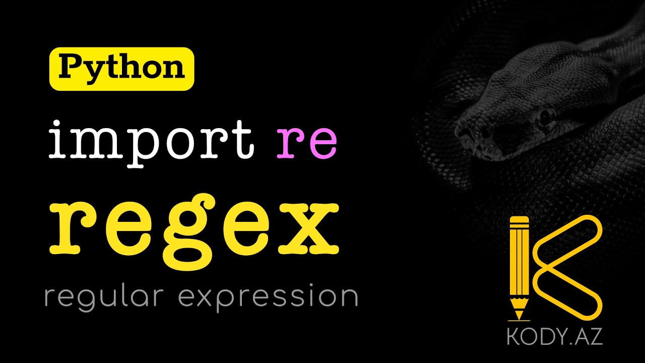 RegEx in Python | Regular expression tutorial | import re | search, findall, sub, split #kody_az?>